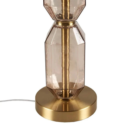 Faceted Brown Glass Table Lamp Brown See below Default -DTYStore