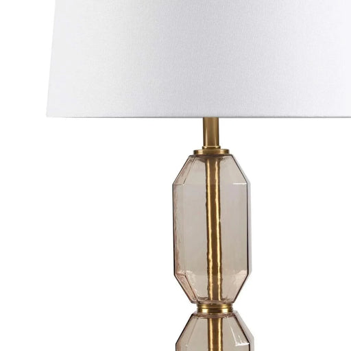 Faceted Brown Glass Table Lamp Brown See below Default -DTYStore