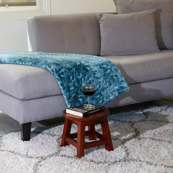 Fairplay Carved Wooden Step Stool -DTYStore