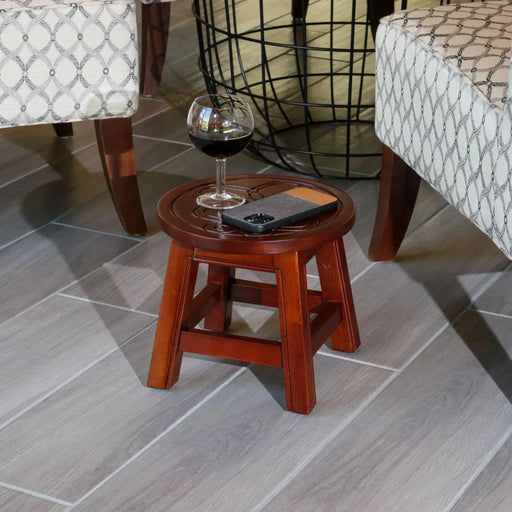 Fairplay Carved Wooden Step Stool -DTYStore