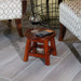 Fairplay Carved Wooden Step Stool -DTYStore