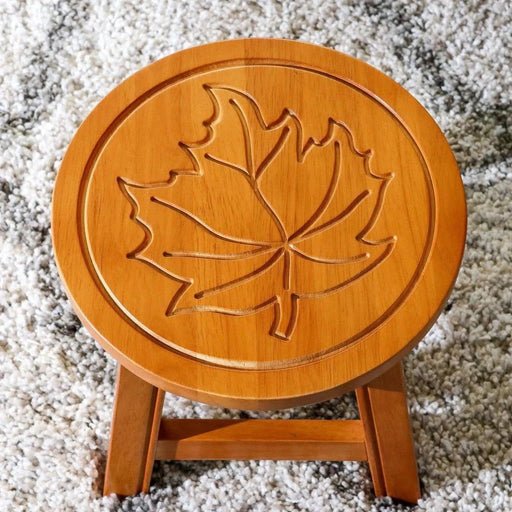 Fairplay Carved Wooden Step Stool -DTYStore