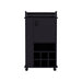 Fargo Bar Cart with Cabinet, 6 Built-in Wine Rack and Casters Default -DTYStore