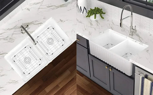 Farmhouse/Apron Front White Ceramic Kitchen Sink Default -DTYStore