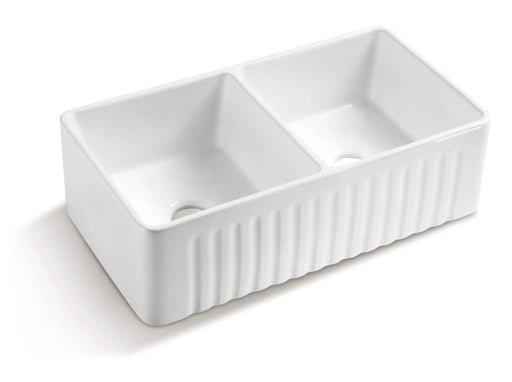 Farmhouse/Apron Front White Ceramic Kitchen Sink Default -DTYStore