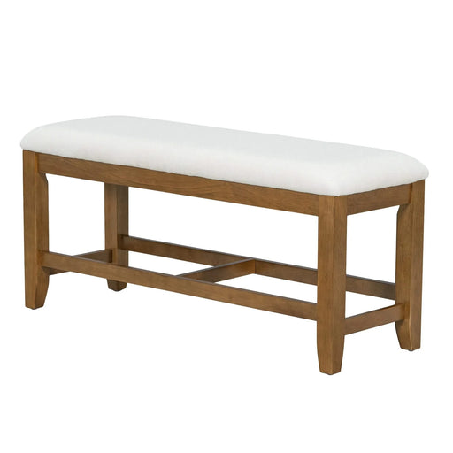 Farmhouse 6-Piece Extendable Dining Table Set with Removable Leaf, Upholstered Chairs, and Bench, Dark Brown Default -DTYStore