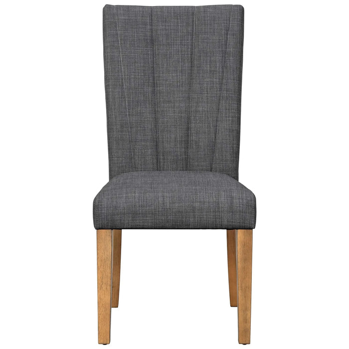 Farmhouse 78.1inch Extendable Wood Dining Table Set for 6, Kitchen Table Set with Bench and 4 Upholstered Chairs,3.8inch Thick Tabletop and Trestle Legs for Kitchen, Dining Room, Gray Default -DTYStore