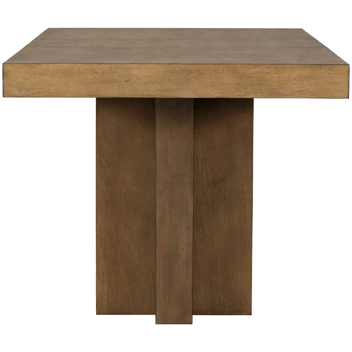 Farmhouse 78.1inch Extendable Wood Dining Table Set for 6, Kitchen Table Set with Bench and 4 Upholstered Chairs,3.8inch Thick Tabletop and Trestle Legs for Kitchen, Dining Room, Gray Default -DTYStore