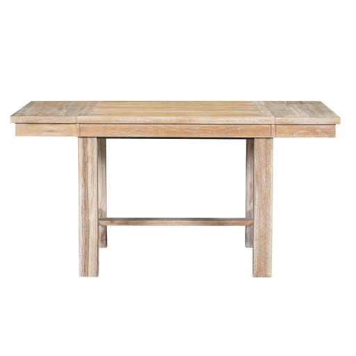 Farmhouse 82inch 6-Piece Extendable Dining Table with Footrest, 4 Upholstered Dining Chairs and Dining Bench, Two 11'Removable Leaf, Natural+Beige Cushion (old sku: SP000023AAN) Default -DTYStore