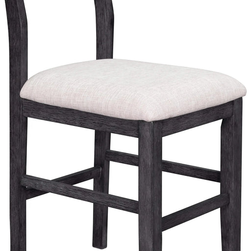 Farmhouse Counter Height 5-Piece Dining Table Set with 1 Rectangular Dining Table and 4 Dining Chairs for Small Places,Gray (old sku: SP000230AAE) Default -DTYStore