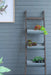 Farmhouse Foldable Reed Galvanized and Wood Ladder Planter 14.2' x 7.5' x 70.9' Default -DTYStore
