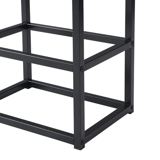 Farmhouse Kitchen Island Set with Drop Leaf and 2 Seatings,Dining Table Set with Storage Cabinet, Drawers and Towel Rack, Blue+Black+Brown Default -DTYStore