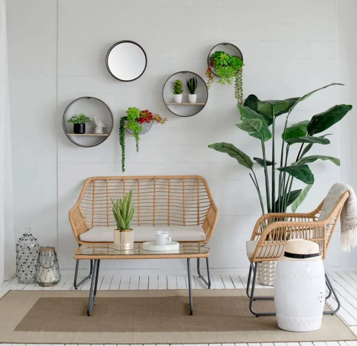 Farmhouse Round Metal Wall Planter, 5 Piece Default -DTYStore