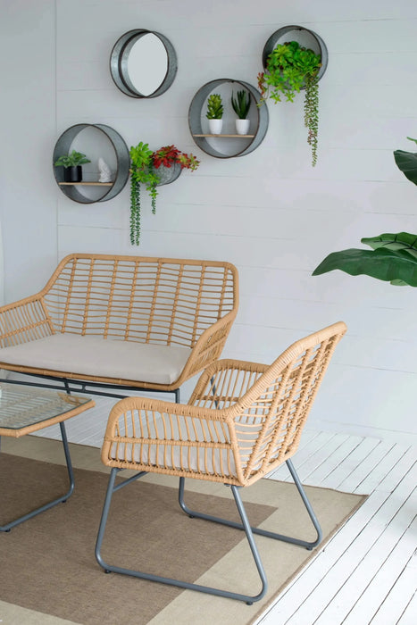 Farmhouse Round Metal Wall Planter, 5 Piece Default -DTYStore