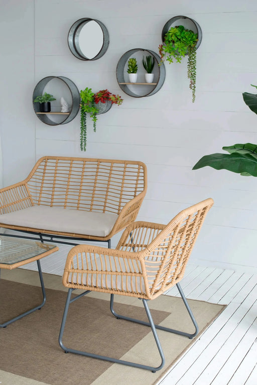 Farmhouse Round Metal Wall Planter, 5 Piece Default -DTYStore