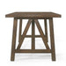 Farmhouse Style Dining Table with Wood-Like Top in Antique Brown, Solid Wood and MDF, 71.00 x 35.50 x 29.50 inches Default -DTYStore