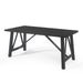 Farmhouse Style Dining Table with Wood-Like Top in Matte Black, Solid Wood and MDF, 71 inches Default -DTYStore