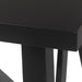 Farmhouse Style Dining Table with Wood-Like Top in Matte Black, Solid Wood and MDF, 71 inches Default -DTYStore