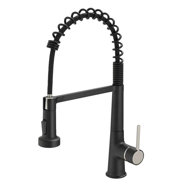 Faucet for Kitchen Sink, Black Kitchen Faucet with Pull Down Sprayer,  Modern Commercial Spring Pull-Out Kitchen Sink Faucet Kitchen, Kitchen Faucets, Kitchen Faucets & Plumbing, searchfilter_Kitchen| DTY Store