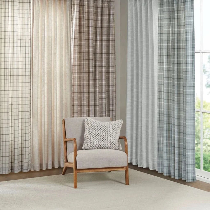 Faux Linen Rod Pocket and Back Tab Fleece Lined Curtain Panel(Only 1 Pc Panel) - DTY Store