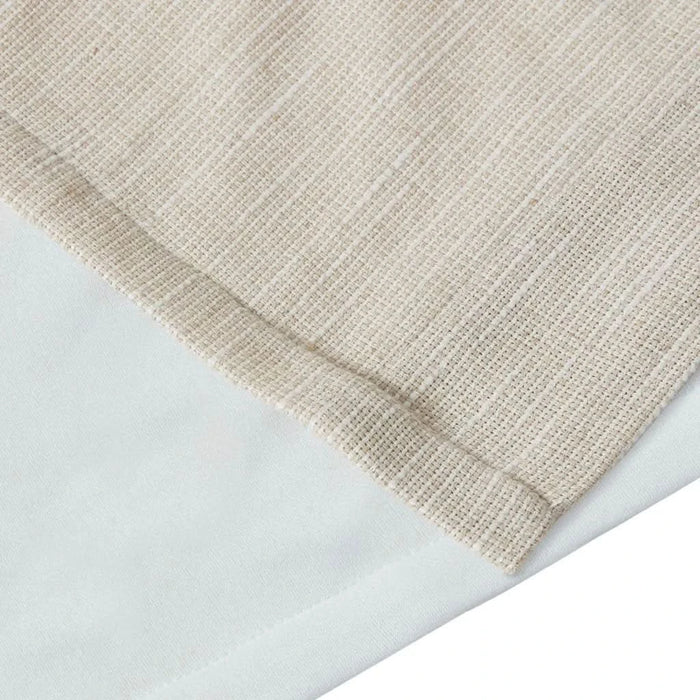 Faux Linen Rod Pocket and Back Tab Fleece Lined Curtain Panel(Only 1 Pc Panel)- DTY Store