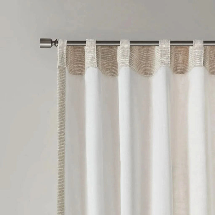 Faux Linen Rod Pocket and Back Tab Fleece Lined Curtain Panel(Only 1 Pc Panel)- DTY Store