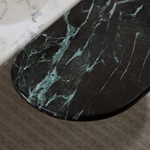 Faux Marble Coffee Tables Accent Tea Tables with Gold Metal Foot for Living Room Home Office Default -DTYStore