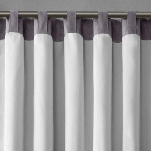 Faux Silk Embroidered Window Valance Grey 50x18' Default -DTYStore