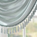 Faux Silk Waterfall Embellished Valance Dusty Aqua 38x46' Default -DTYStore