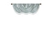 Faux Silk Waterfall Embellished Valance Dusty Aqua 38x46' Default -DTYStore