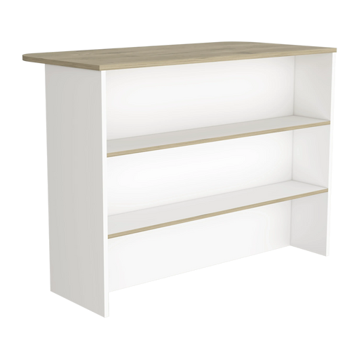 Fendi Kitchen Island with Ample Workstation and 2-Tier Shelf Default -DTYStore