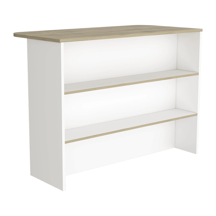 Fendi Kitchen Island with Ample Workstation and 2-Tier Shelf Default -DTYStore