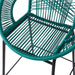Ferrara Outdoor Patio Teal Faux Wicker Barstool Set, Durable PE Material, Ergonomic Design, Teal Wicker with Black Frame Default -DTYStore