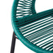 Ferrara Outdoor Patio Teal Faux Wicker Barstool Set, Durable PE Material, Ergonomic Design, Teal Wicker with Black Frame Default -DTYStore