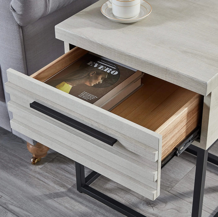 Findlay 2-Piece Bedroom Set, Plush 3D Upholstered Bed with Nightstand, Queen Default -DTYStore