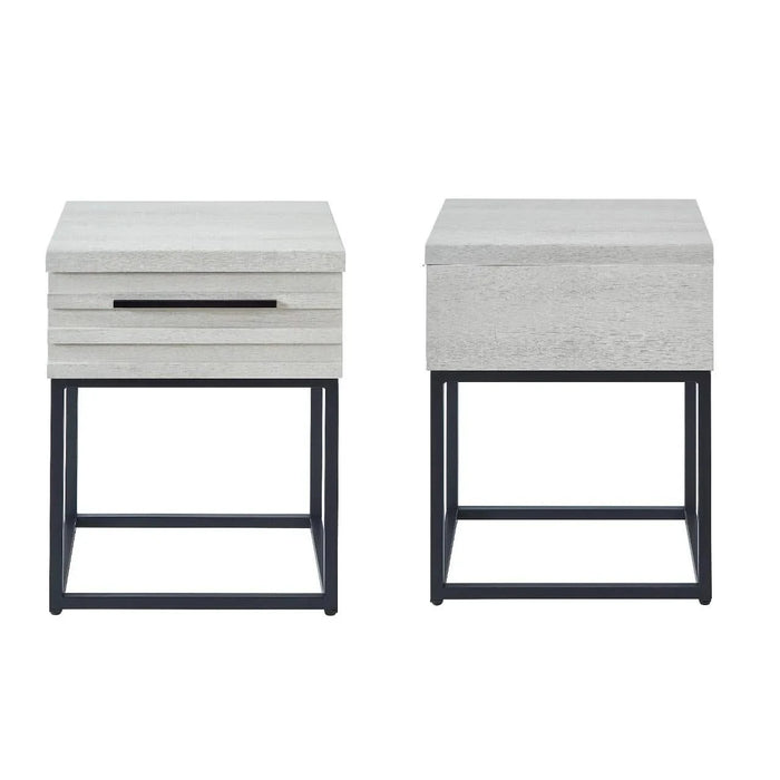 Findlay 3-Piece Bedroom Set, Plush 3D Upholstered Bed with Two Nightstands, Queen Default -DTYStore