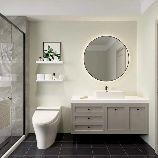 Floating Shelves Wall Mounted Set of 2, Modern White Shelves for Room Default -DTYStore