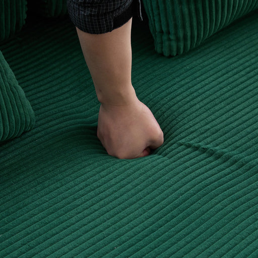 Floor Couch Compression Sofa Convertible Floor Sofa Bed with Pillow Back Support Dark Green -DTYStore