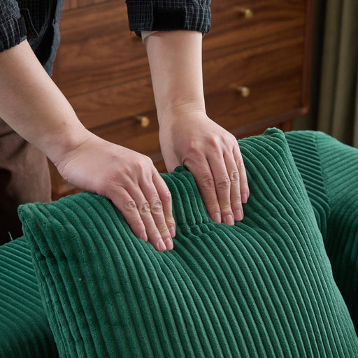 Floor Couch Compression Sofa Convertible Floor Sofa Bed with Pillow Back Support Dark Green -DTYStore