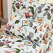 Floral Design Flannel Single Dining Chair with Cushion in Red, Wood & Foam Default -DTYStore