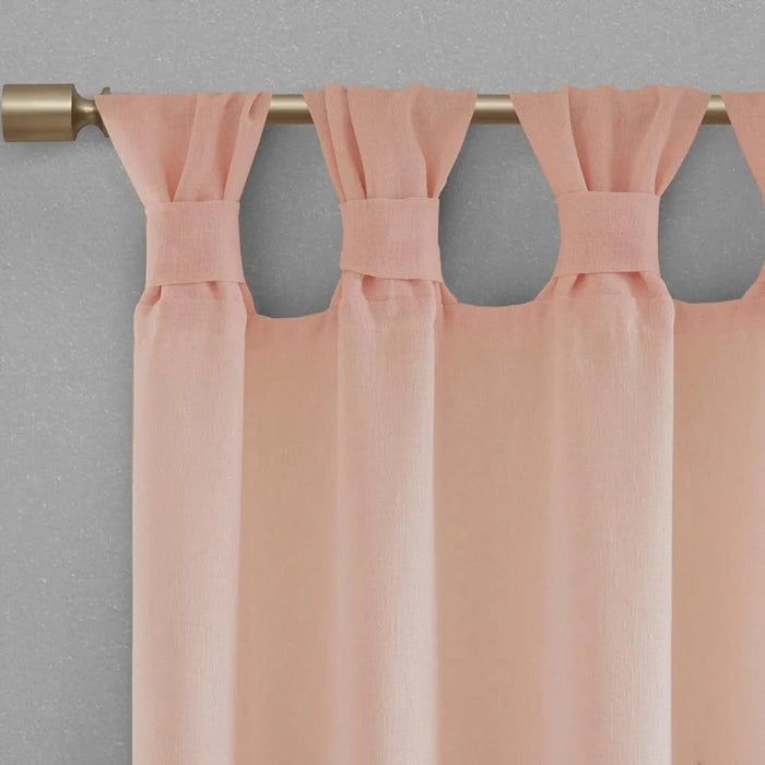 Floral Embellished Cuff Tab Top Solid Curtain Panel(Only 1 Pc Panel) Default -DTYStore