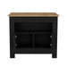 Floyd Kitchen Island 35' H, whit 2 doors, 3 shelves, Black/Macadamia Default -DTYStore