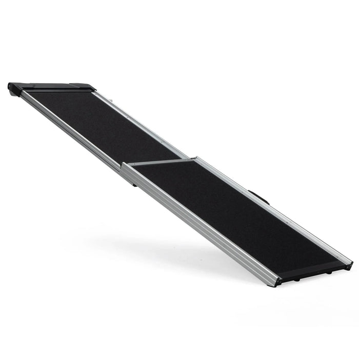 Foldable Aluminum Dog Car Step Ramp, Dog Ramp Climbing Ladder with PVC Handle, Non-slip Foot Mats for Most Sized Dogs, Pet Ramp Ladder, Black - DTY Store