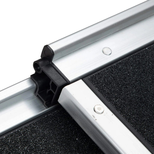 Foldable Aluminum Dog Car Step Ramp, Dog Ramp Climbing Ladder with PVC Handle, Non-slip Foot Mats for Most Sized Dogs, Pet Ramp Ladder, Black Default -DTYStore