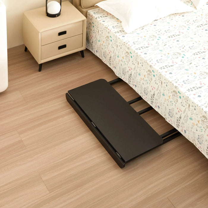 Folding Desk Small Foldable Desk for Small Space, 31.5 Inches Writing Computer Desk in Study, Home Office Foldable Office Desk for Bedroom 80*40,black Default -DTYStore