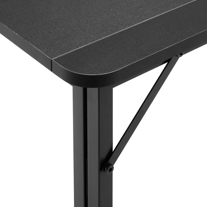 Folding Desk Small Foldable Desk for Small Space, 31.5 Inches Writing Computer Desk in Study, Home Office Foldable Office Desk for Bedroom 80*40,black Default -DTYStore