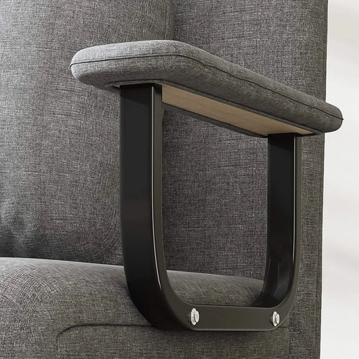 Folding Sofa Bed 5-in-1 Convertible Chair with Adjustable Backrest and Pillow, Grey Flannelette, Compact Design Default -DTYStore