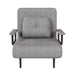 Folding Sofa Bed 5-in-1 Convertible Chair with Adjustable Backrest and Pillow, Grey Flannelette, Compact Design Default -DTYStore