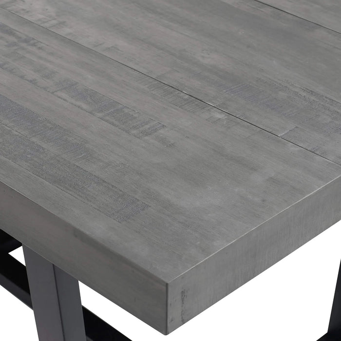 Forest Metal and Solid Distressed Dining Table by Walker Edison Default -DTYStore