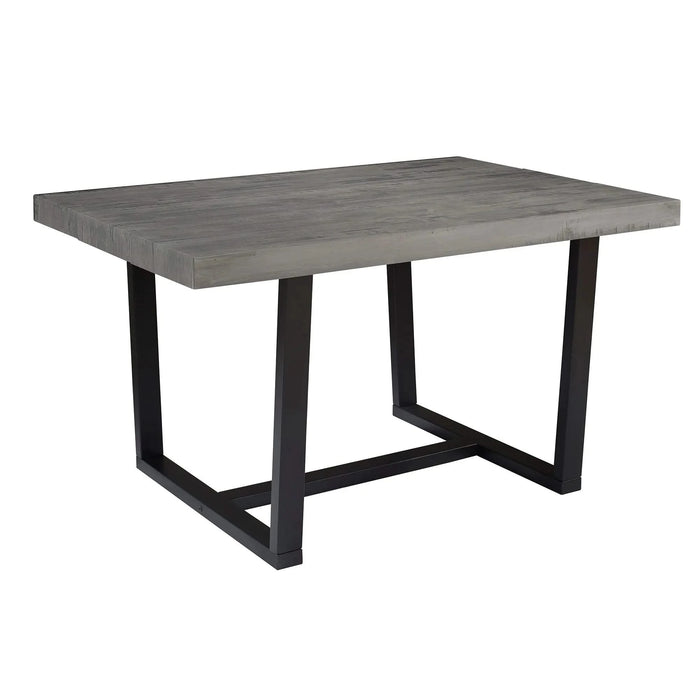Forest Metal and Solid Distressed Dining Table by Walker Edison Default -DTYStore